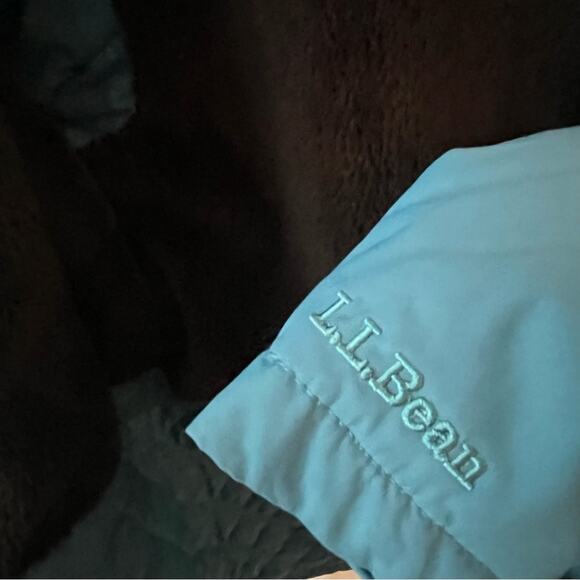 L.L. Bean women’s blue weather resistant hooded parka coat size Small EUC - Picture 9 of 11